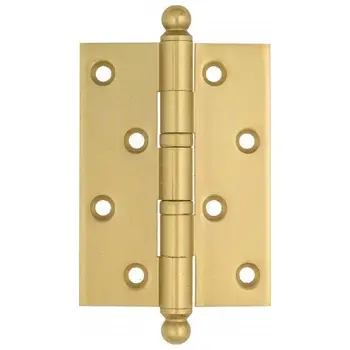 Дверная петля универсальная латунная с круглым колпачком Venezia CRS010 французское золото