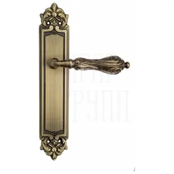 Дверная ручка Venezia 'MONTE CRISTO' на планке PL96 матовая бронза