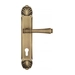 Дверная ручка Venezia "CALLISTO" на планке PL87, матовая бронза (cyl)