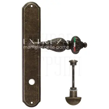 Дверная ручка Extreza 'TESLA' (Тесла) 315 на планке PL01 античная бронза (wc)