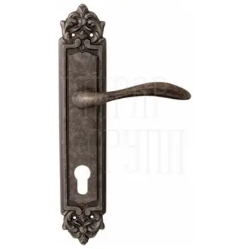 Дверная ручка на планке Melodia 132/229 'Laguna' античное серебро (cyl)