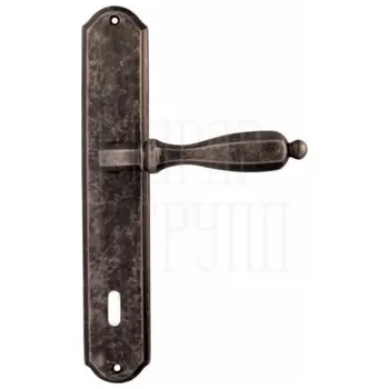 Дверная ручка на планке Melodia 298/131 'Camilla' античное серебро (key)