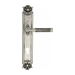 Дверная ручка Venezia 'MOSCA' на планке PL97, натуральное серебро (cyl)