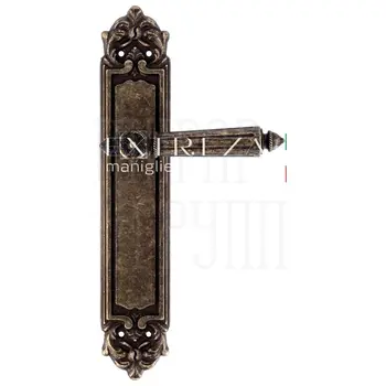 Дверная ручка Extreza 'LEON' (Леон) 303 на планке PL02 античная бронза