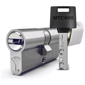 Цилиндровый механизм ключ-вертушка Mul-T-Lock (Светофор) MTL400 101 mm (26+10+65) никель + флажок