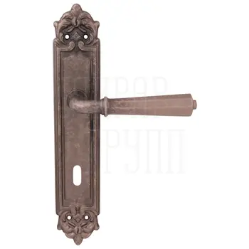 Дверная ручка на планке Melodia 424/229 'Denver' античное серебро (key)