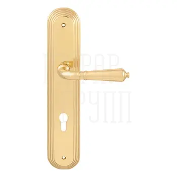 Дверная ручка на планке Melodia 225/235 'Cagliari' полированная латунь (cyl)