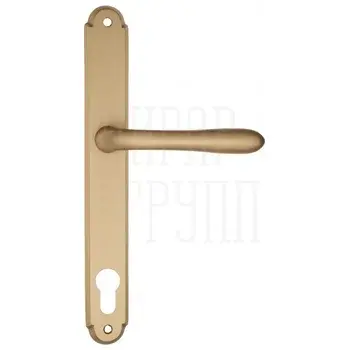 Дверная ручка Fratelli Cattini 'EMMA' на планке PL01 матовая латунь (cyl)