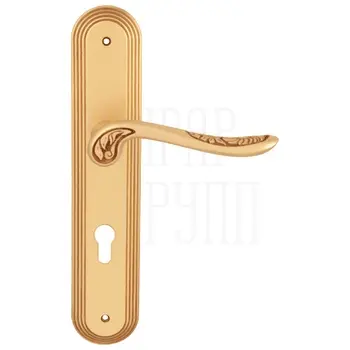 Дверная ручка на планке Melodia 285/235 'Daisy' французское золото (cyl)