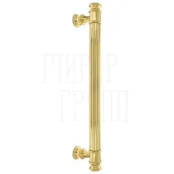 Ручка дверная скоба Extreza 'BENITO-2' (Бенито-2) (400/365) мм полированное золото