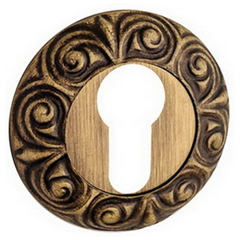 Накладки дверные под цилиндр Pasini Queen 12 BFY матовая бронза