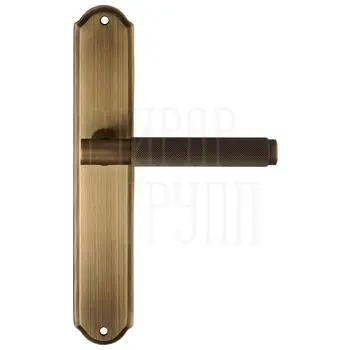 Дверная ручка Extreza 'TUBA' (Туба) 126 на планке PL01 матовая бронза