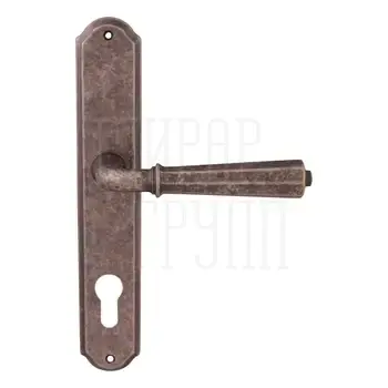 Дверная ручка на планке Melodia 424/131 'Denver' античное серебро (cyl)