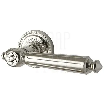 Дверная ручка Armadillo на круглой розетке 'Matador' CL4 серебро 925