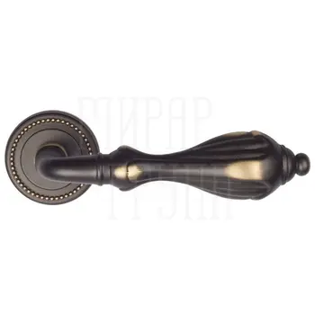 Дверная ручка на розетке Venezia 'ANAFESTO' D3 темная бронза