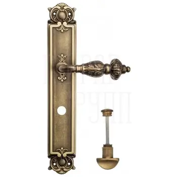 Дверная ручка Venezia 'LUCRECIA' на планке PL97 матовая бронза (wc)