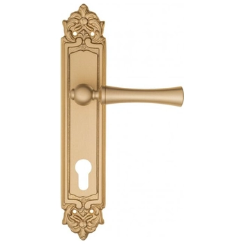 Дверная ручка Fratelli Cattini 'FOGGIA' на планке PL96 матовая латунь (cyl)