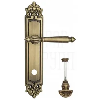 Дверная ручка Venezia 'PELLESTRINA' на планке PL96 матовая бронза (wc-4)