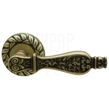 Дверная ручка на розетке Melodia 465 (60) 'Siracusa' старинная латунь