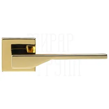 Дверная ручка Extreza Hi-Tech 'ADONA' (Адона) 122 на квадратной розетке R11 полированное золото