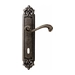 Дверная ручка на планке Melodia 225/229 'Cagliari', античное серебро (key)