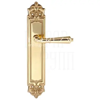 Дверная ручка Extreza 'PETRA' (Петра) 304 на планке PL02 полированное золото