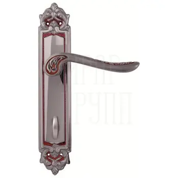 Дверная ручка на планке Melodia 285/229 'Daisy' французское серебро (wc)