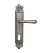 Дверная ручка Venezia "VIGNOLE" на планке PL96, античное серебро (cyl)