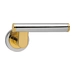 Дверные ручки на розетке Morelli Luxury "Telescope", полированный хром + золото