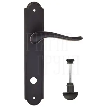 Дверная ручка Fratelli Cattini 'LAVERA' на планке PL257 матовый черный (wc-2)