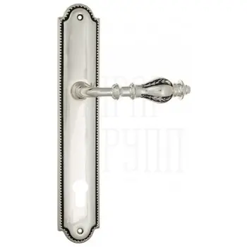 Дверная ручка Venezia 'GIFESTION' на планке PL98 натуральное серебро (cyl)