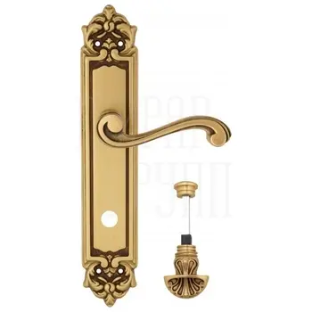 Дверная ручка Venezia 'VIVALDI' на планке PL96 французское золото (wc-4)