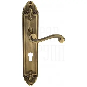 Дверная ручка Venezia 'VIVALDI' на планке PL90 матовая бронза (cyl)