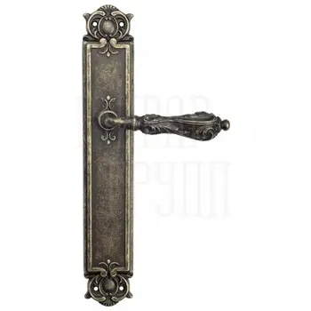 Дверная ручка Venezia 'MONTE CRISTO' на планке PL97 античная бронза
