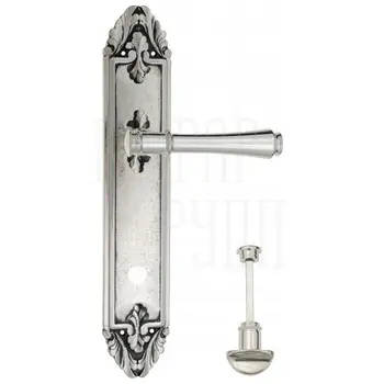 Дверная ручка Venezia 'CALLISTO' на планке PL90 натуральное серебро (wc)
