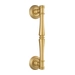 Ручка дверная скоба Extreza 'PIERO' на круглых розетках R05, матовое золото