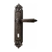 Дверная ручка на планке Melodia 246/229 'Nike', античное серебро (key)