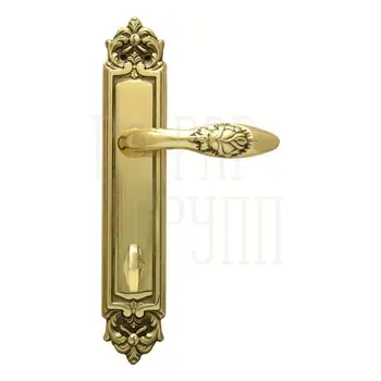 Дверная ручка на планке Melodia 243/229 'Rosa' полированная латунь (wc)