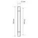 Дверная ручка скоба Extreza Hi-Tech 'Fiore' (Фиоре) 110 (230/210 mm), схема