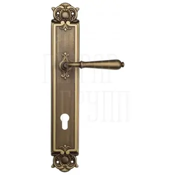 Дверная ручка Venezia 'CLASSIC' на планке PL97 матовая бронза (cyl)