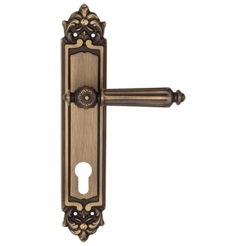 Дверная ручка Fratelli Cattini 'TORCELLO' на планке PL96 матовая бронза (cyl)