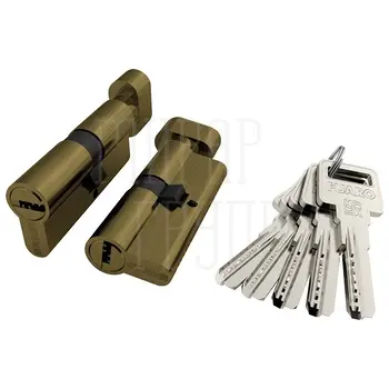 Цилиндровый механизм Fuaro (Фуаро) (R602/60) R6002Knob 60 mm (25+10+25) с вертушкой бронза