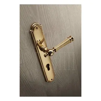 Дверная ручка на планке Melodia 102/458 'Veronica' полированная латунь (cyl)