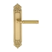 Дверная ручка Extreza 'BENITO' (Бенито) 307 на планке PL02, матовая латунь (key)