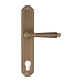 Дверная ручка Fratelli Cattini 'MARANI' на планке PL02 , матовая бронза (cyl)