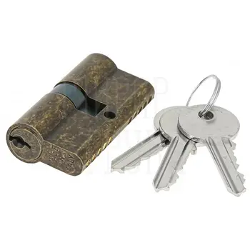 Цилиндр замка Экстреза AS-70 ключ-ключ 30x10x30 бронза состаренная