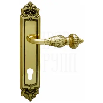 Дверная ручка на планке Melodia 230/229 'Gemini' полированная латунь (cyl)