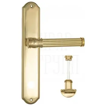 Дверная ручка Venezia 'IMPERO' на планке PL02 полированная латунь (wc)