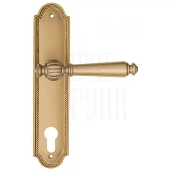 Дверная ручка Fratelli Cattini 'MARANI' на планке PL248 матовая латунь (cyl)