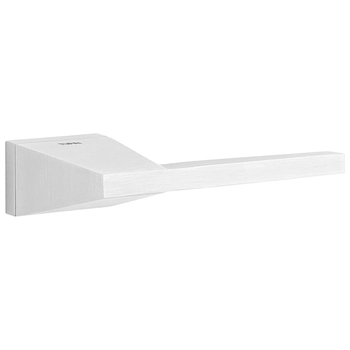 Дверная ручка на прямоугольной розетке Tupai Artic 4004 RT H матовый хром